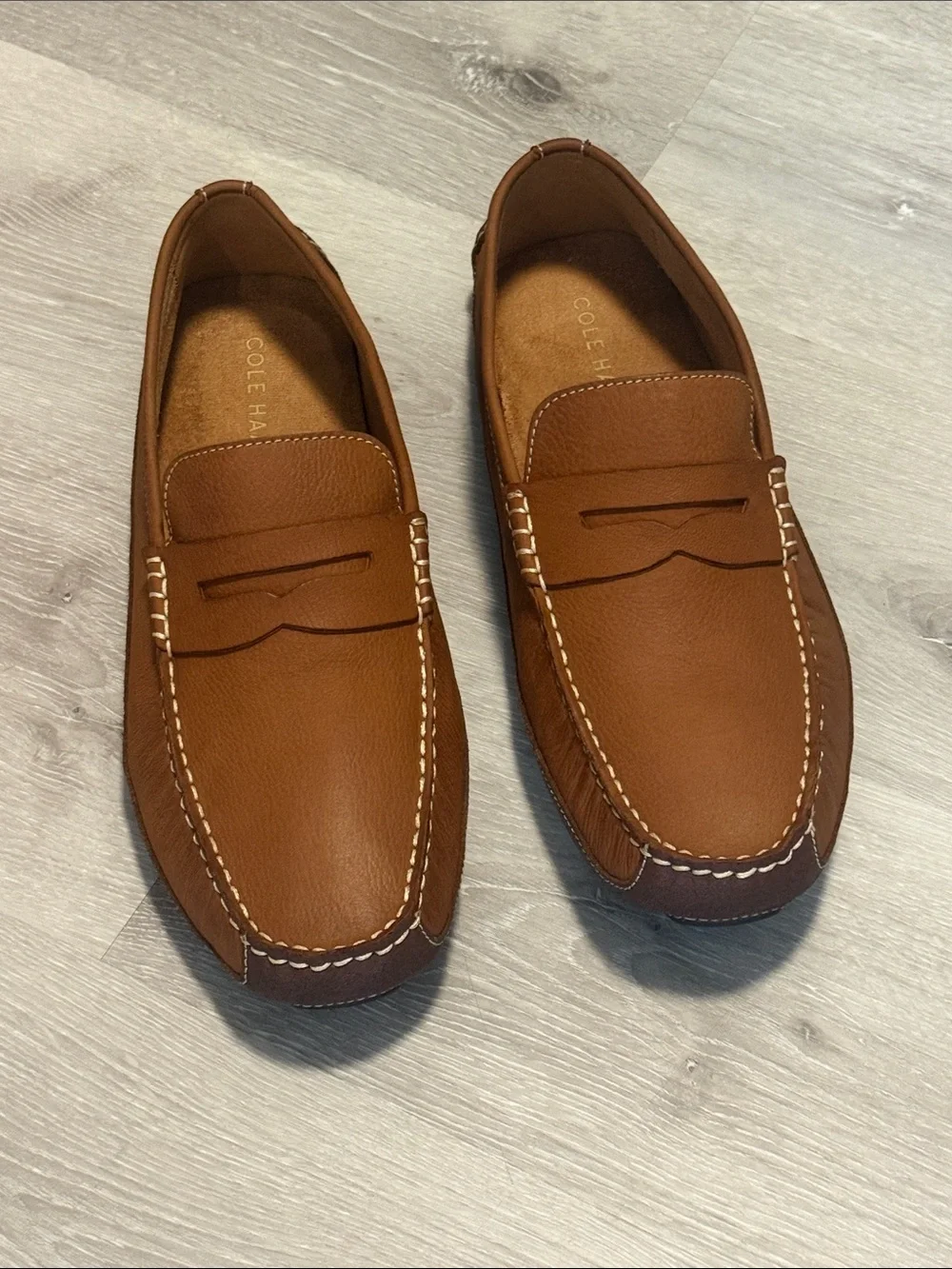 Cole Haan Men’s Tan Leather Penny Loafers